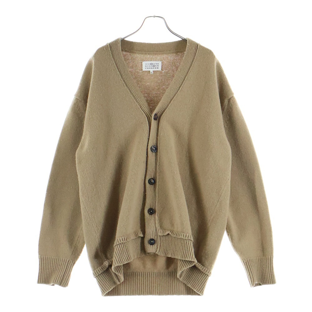 NO BRAND(ノーブランド) Maison Margiela 4 14(メゾンマルジェラ 4 14)22AW エルボーパッチ ウール ニット カーディガン ベージュ SI1GP0003 S18064