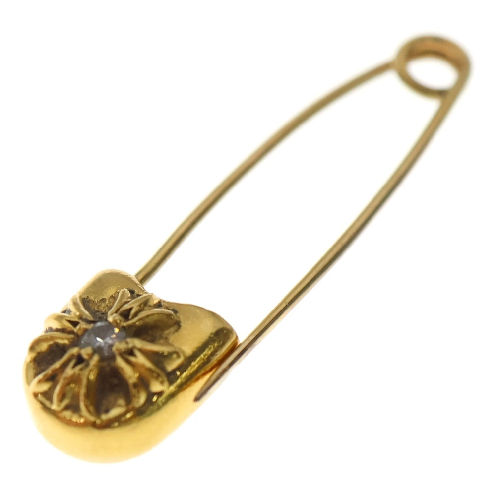 CHROME HEARTS(クロムハーツ) 22K SAFETY PIN CH PLS 1DIA 1ダイヤ セーフティーピン ピアス ゴールド