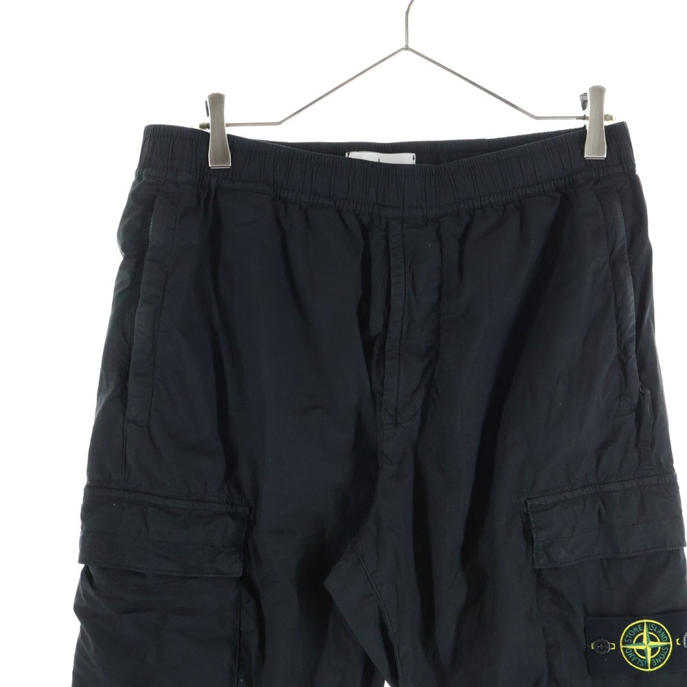 STONE ISLAND(ストーンアイランド) 25SS STRETCH COTTON TELA PARACADDUTE K1S153100031 ストレッチ コットン テラ カーゴパンツ ブラック