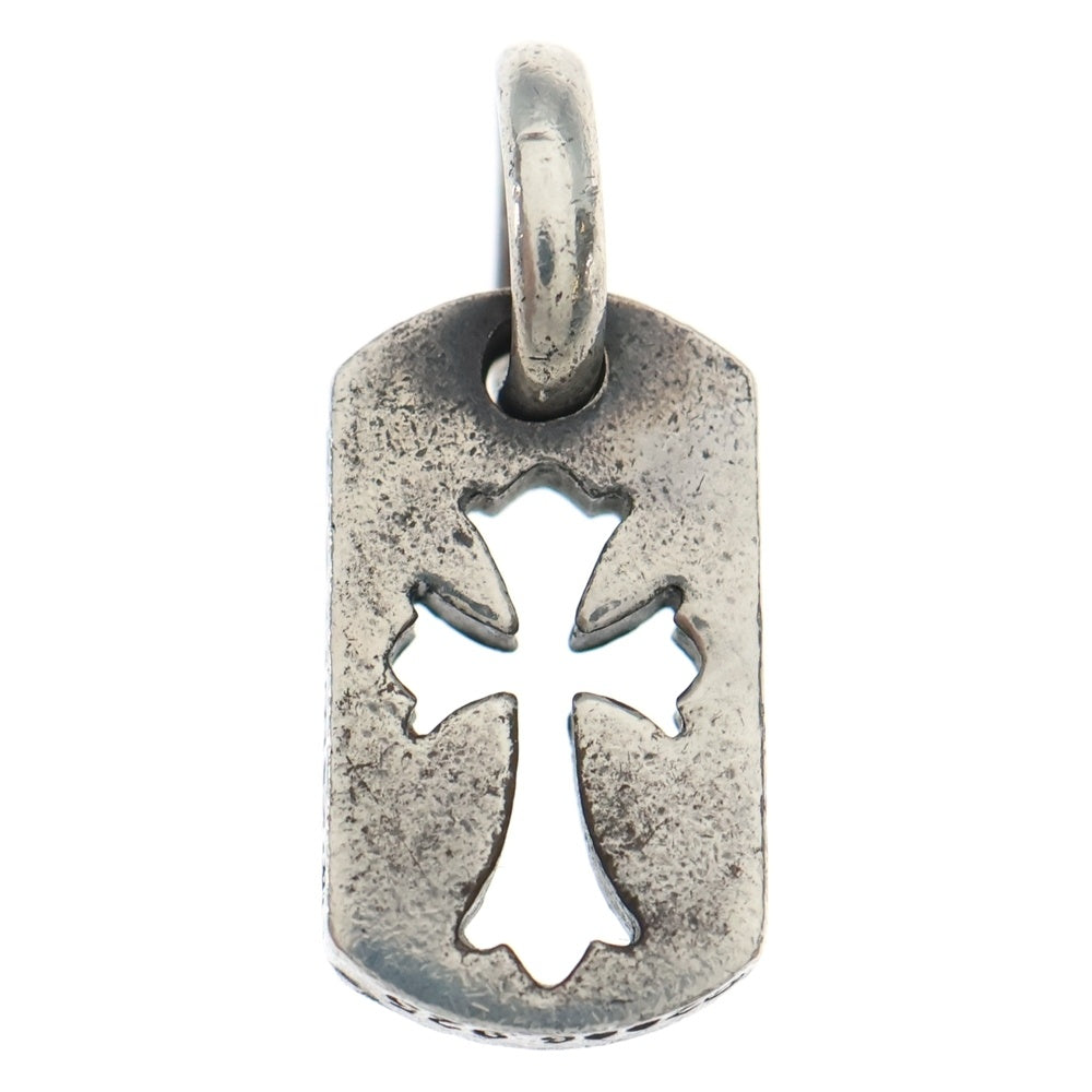 CHROME HEARTS(クロムハーツ) DT TNY CO CRS タイニーカットアウトクロスドッグタグ チャーム ペンダントトップ シルバー BCA252