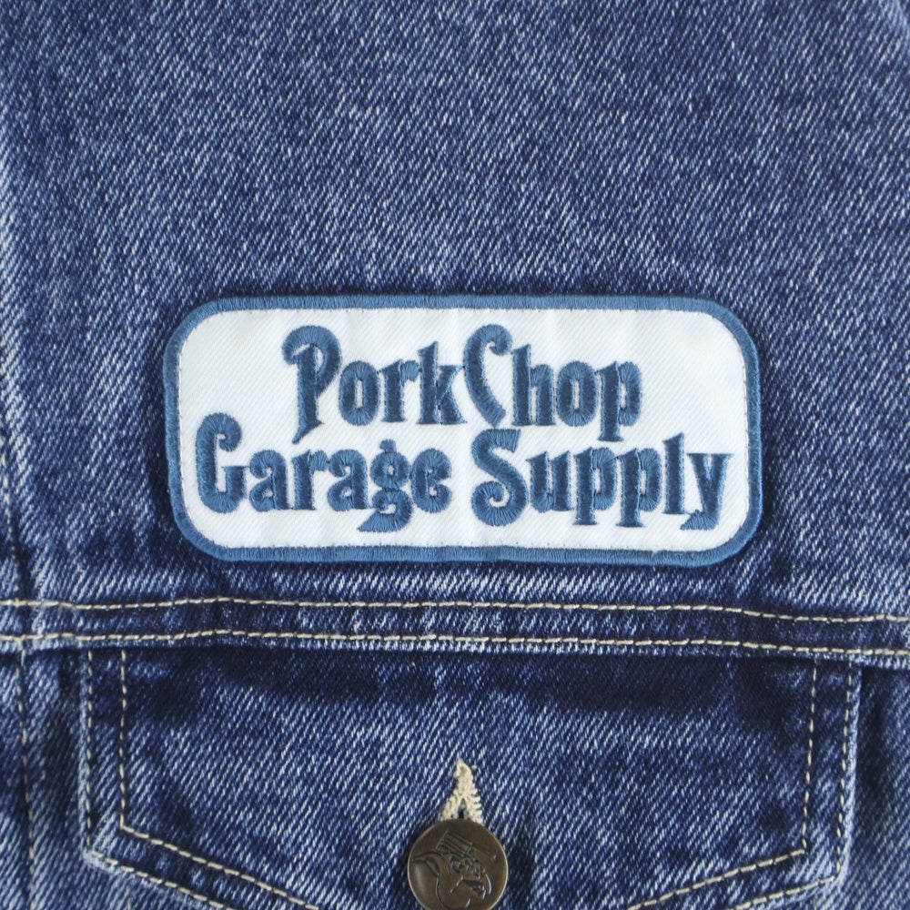 PORKCHOP(ポークチョップ) フロントロゴ刺繍ワッペン デニムトラッカージャケット インディゴ