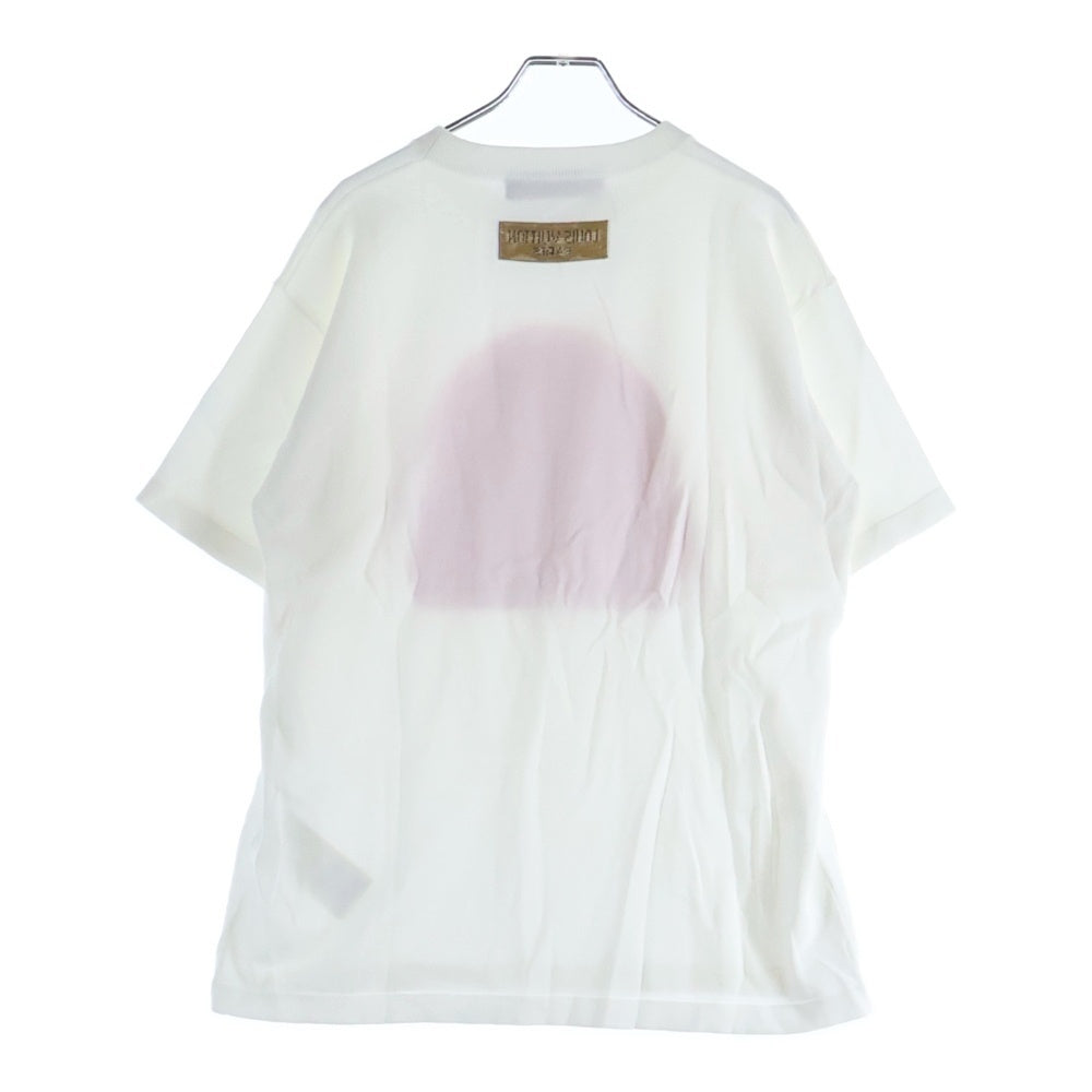 LOUIS VUITTON(ルイヴィトン) 23AW Logo Printed Tee フロントロゴデザイン クルーネック半袖Tシャツカットソー コットン ニット ホワイト RM232M HA0 HPN30W