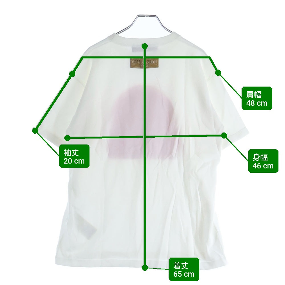 LOUIS VUITTON(ルイヴィトン) 23AW Logo Printed Tee フロントロゴデザイン クルーネック半袖Tシャツカットソー コットン ニット ホワイト RM232M HA0 HPN30W