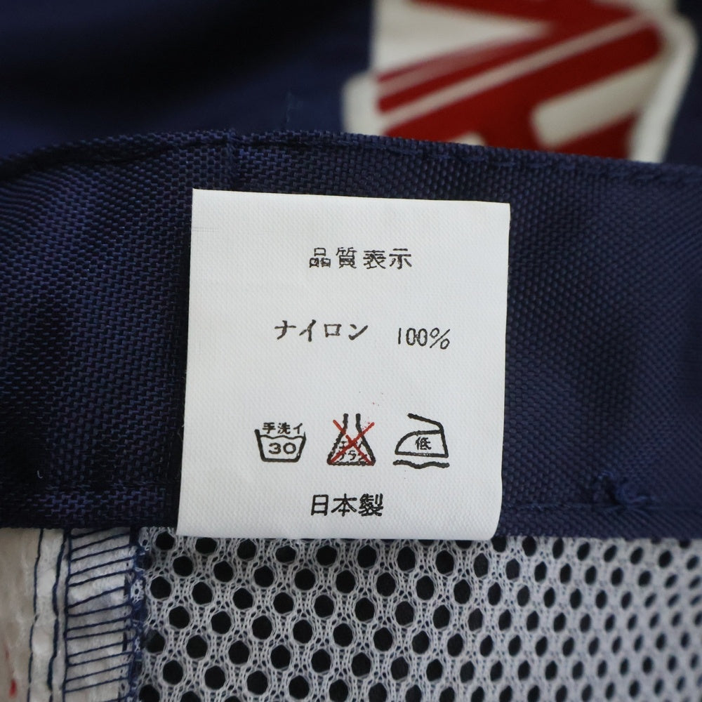 A BATHING APE(アベイシングエイプ) ナイロンサイクリングパンツ サイドロゴ刺繍 ネイビー