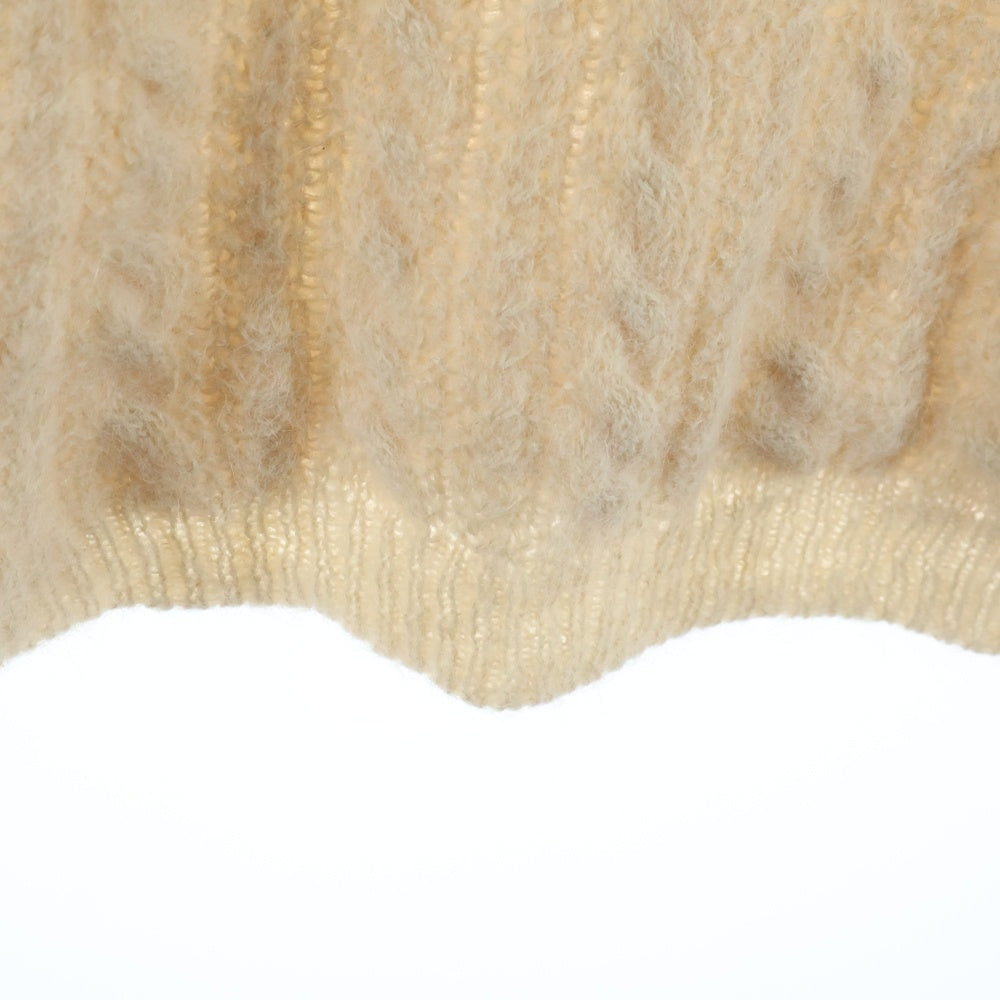 OUR LEGACY(アワーレガシー) 22AW POPOVER ROUNDNECK Camel Cable Fuzzy Alpaca M4223PCF ポップオーバーラウンドネックケーブルクルーネックニットセーター アイボリー