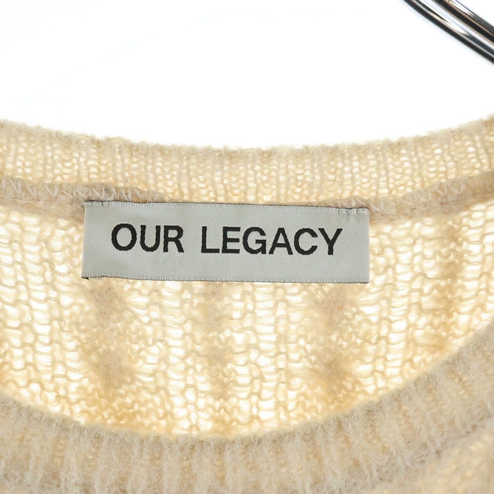 OUR LEGACY(アワーレガシー) 22AW POPOVER ROUNDNECK Camel Cable Fuzzy Alpaca M4223PCF ポップオーバーラウンドネックケーブルクルーネックニットセーター アイボリー