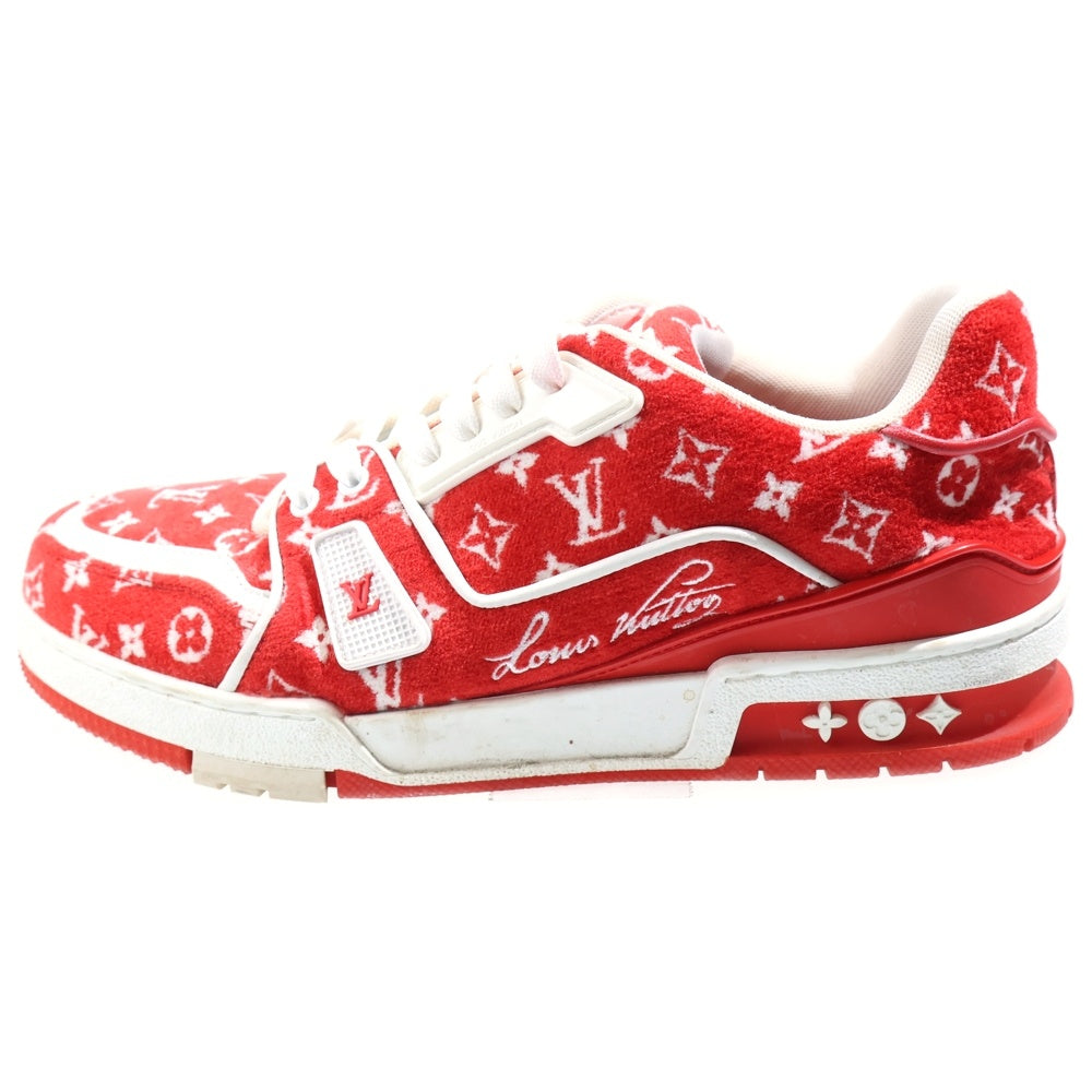 LOUIS VUITTON(ルイヴィトン) 23SS LVトレイナーライン ベロア モノグラム ローカットスニーカー レッド LD0233
