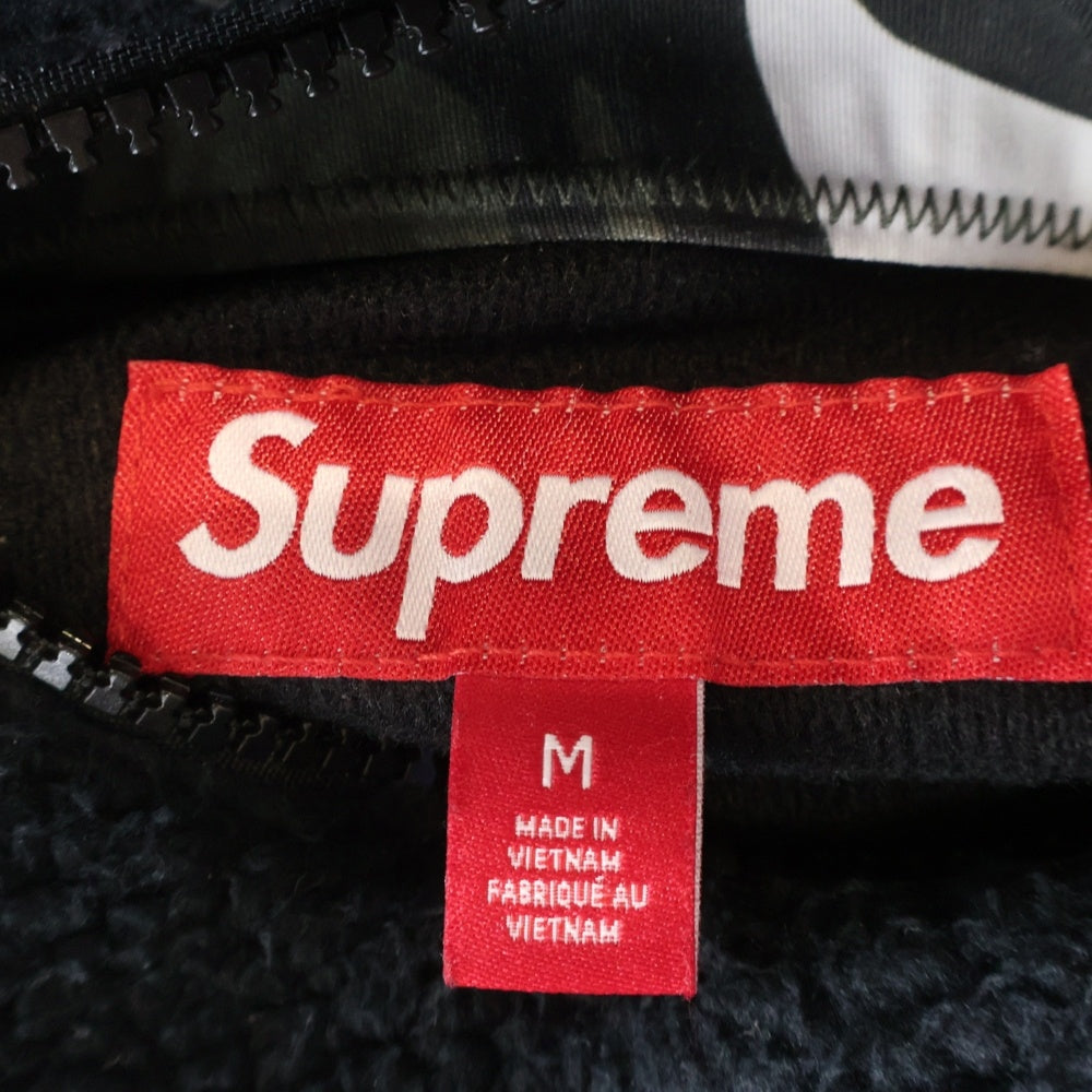 SUPREME(シュプリーム) 25AW POLARTEC SHEARLING REVERSIBLE PULLOVER ポーラテック リバーシブル プルオーバー フリースジャケット ブラック