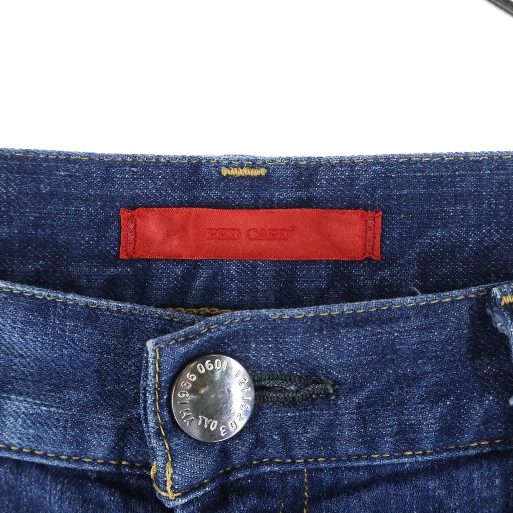 RED CARD(レッドカード) USED加工 ストレートデニムパンツ 型番 13503ジーンズ インディゴ レディース 13503