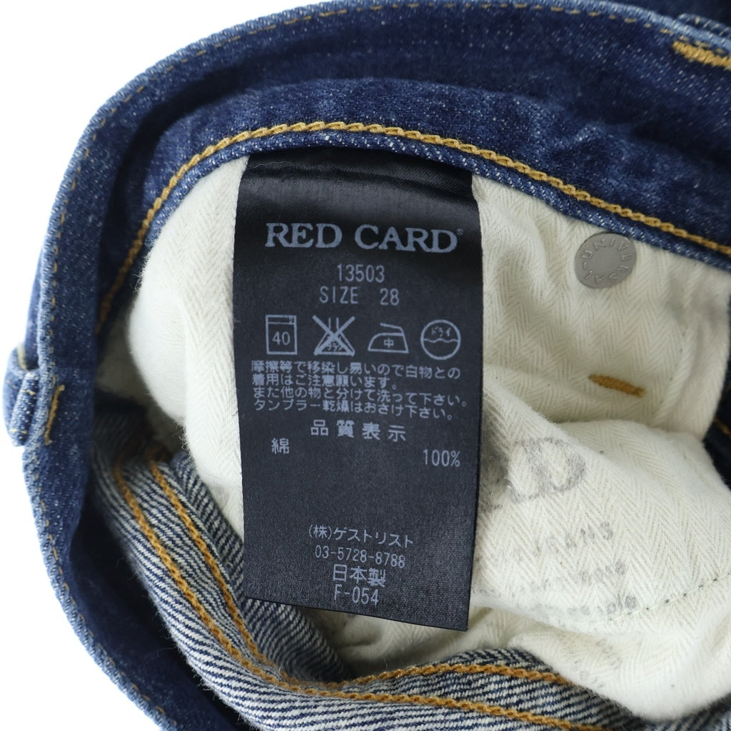 RED CARD(レッドカード) USED加工 ストレートデニムパンツ 型番 13503ジーンズ インディゴ レディース 13503