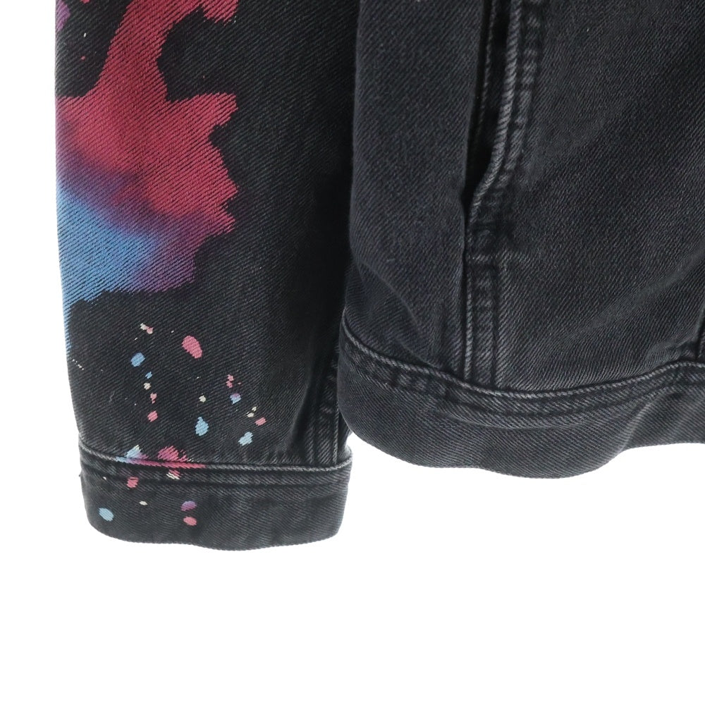DIESEL(ディーゼル) PAINT DENIM JACKET A01958 ペイントデザイン デニムジャケット Gジャン ブラック