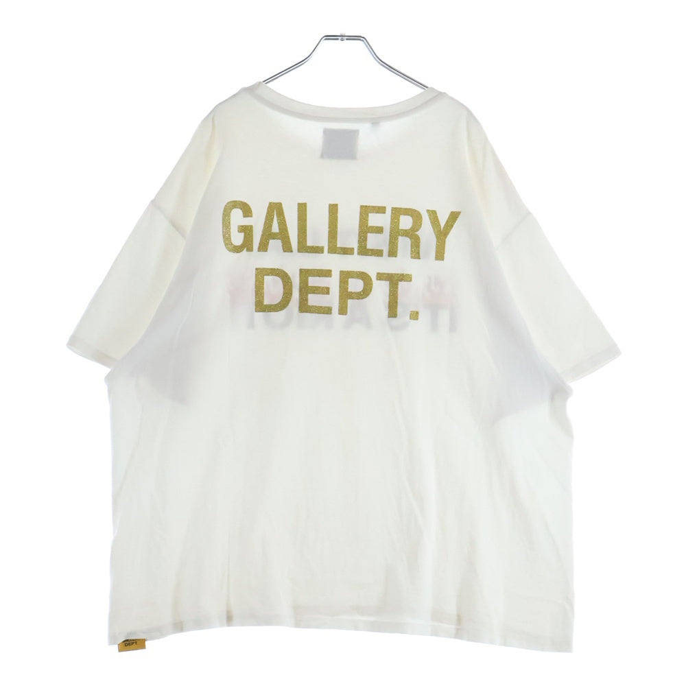 GALLERY DEPT.(ギャラリーデプト) L.A.RIOT TEE フロントロゴプリントクルーネック半袖Tシャツカットソー ホワイト
