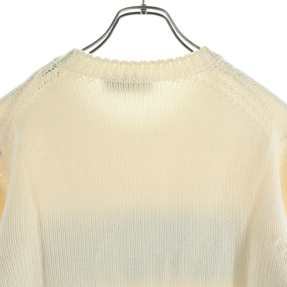 FENDI(フェンディ) ロントロゴエンブロイダリー クルーネックニットセーター ホワイト FZZ2387 A3M3