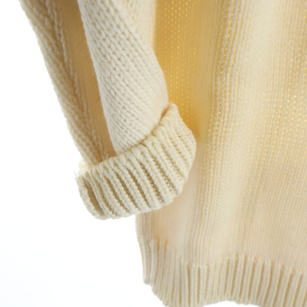 FENDI(フェンディ) ロントロゴエンブロイダリー クルーネックニットセーター ホワイト FZZ2387 A3M3