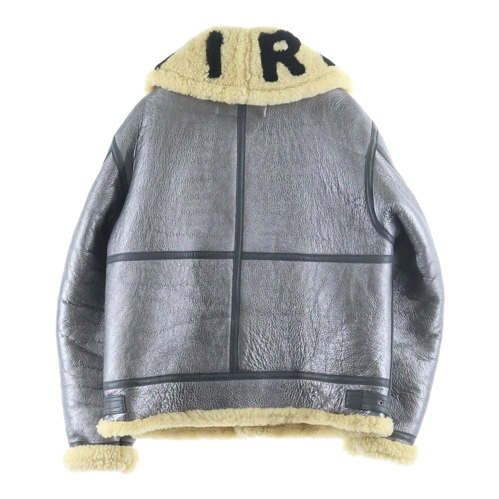 AVIREX(アヴィレックス) TYPE B-3 METAL HANGAR 2 6101058 メタル ハンガー スタイルムートンジャケット 裏地ボア レザージャケット シルバー