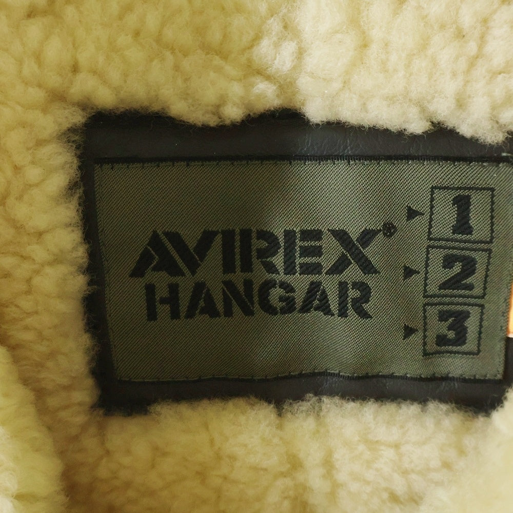 AVIREX(アヴィレックス) TYPE B-3 METAL HANGAR 2 6101058 メタル ハンガー スタイルムートンジャケット 裏地ボア レザージャケット シルバー
