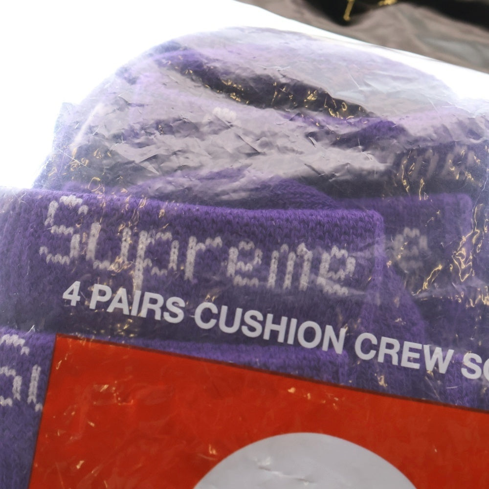 SUPREME(シュプリーム) ×Hanes 4Pairs cushion crew socks クッション クルーソックス 99HAA26 パープル