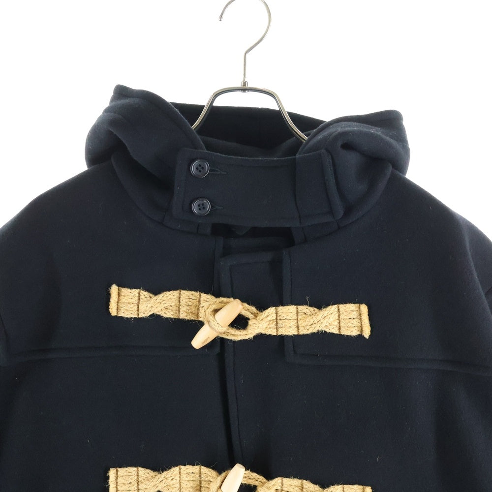 SAINT MICHAEL(セントマイケル) 25AW DUFFLE COAT HOODED ダッフルコート フーディ ブラック SM-HR1-0000-081