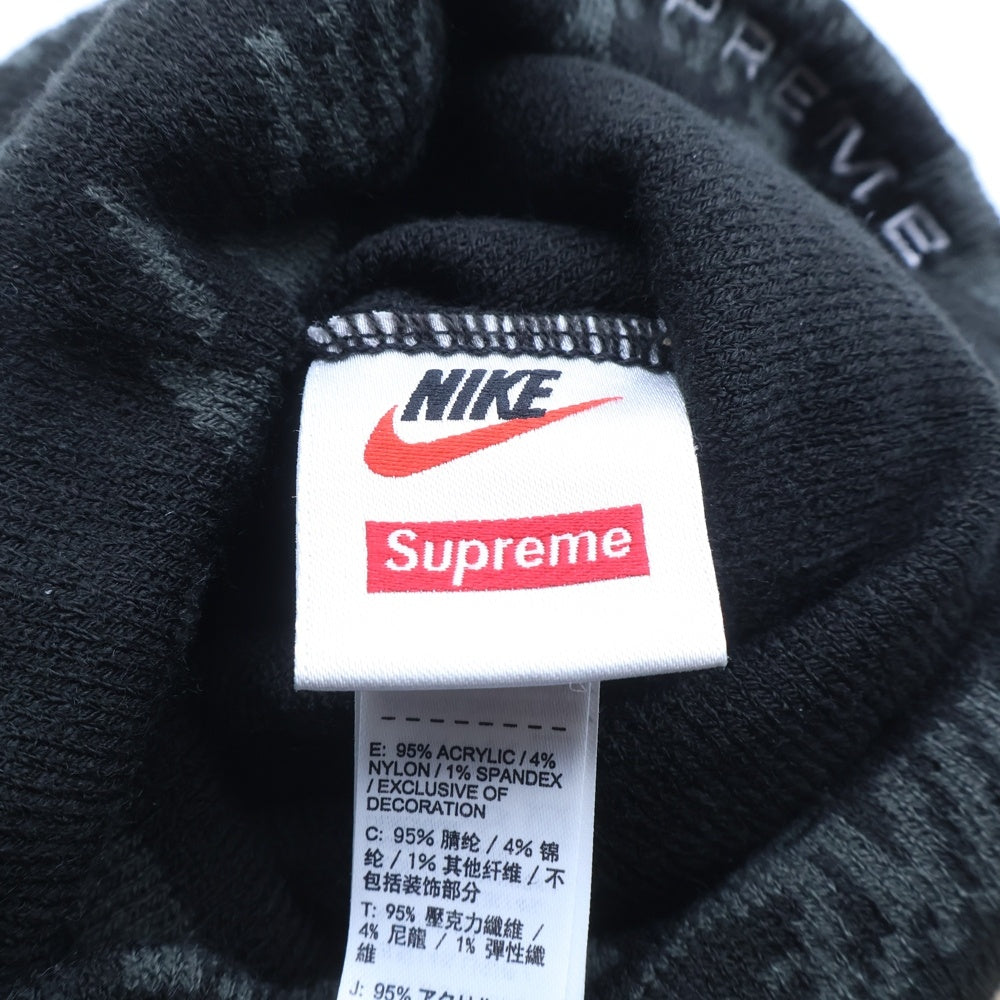 SUPREME(シュプリーム) 21SS ×NIKE Jacquard Logos Beanie DC4110-010 ナイキ ジャガードロゴビーニー ニット帽 ニットキャップ ブラック