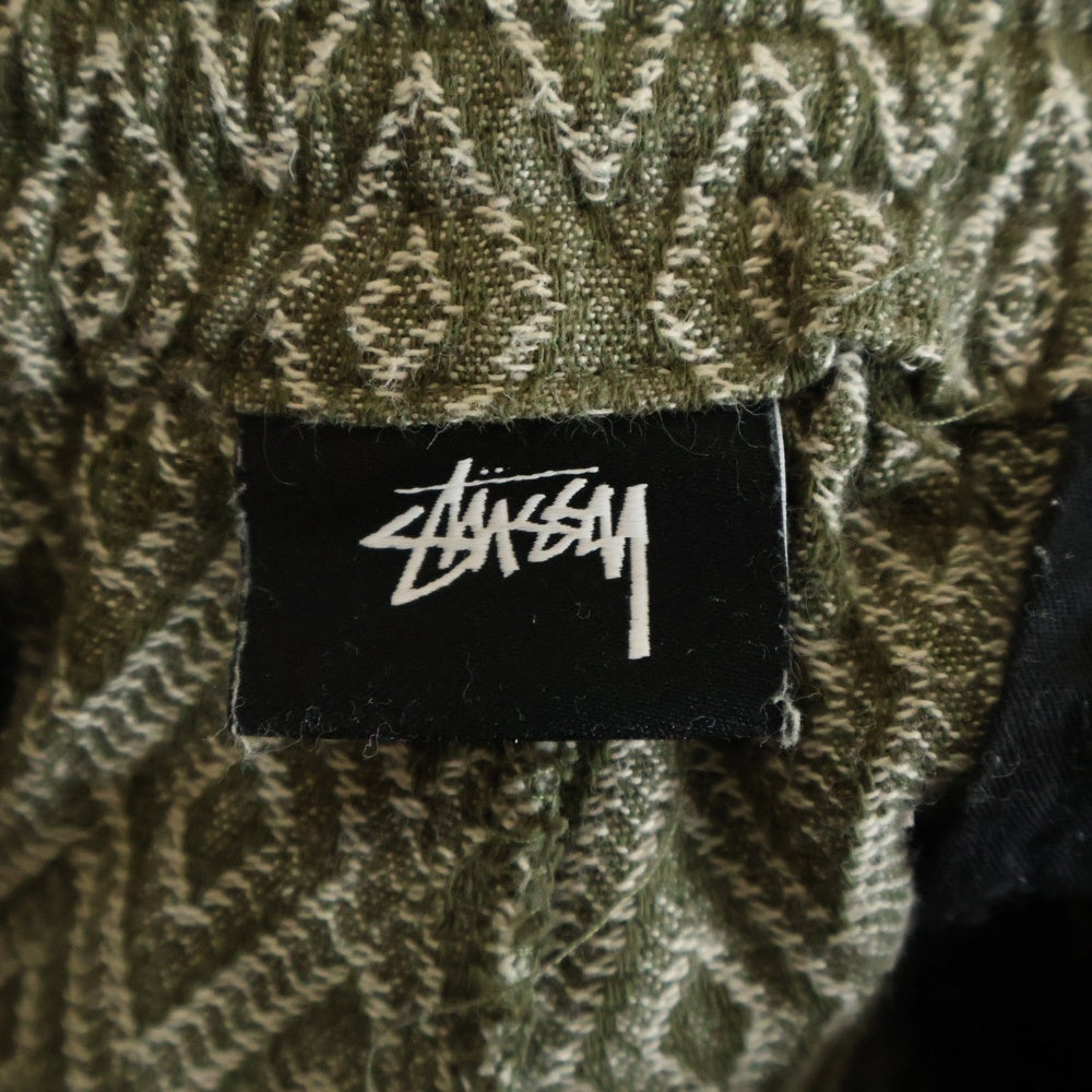 STUSSY(ステューシー) 20SS Bryan Diamond PANT ブライアン ダイアモンド ドローコード付きイージーパンツ オリーブ