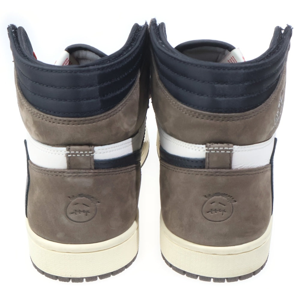NIKE(ナイキ) ×TRAVIS SCOTT AIR JORDAN 1 RETRO HIGH OG TS SP CD4487-100 トラヴィススコット エアジョーダン1 ハイカットスニーカー ブラウン/ホワイト US10/28cm