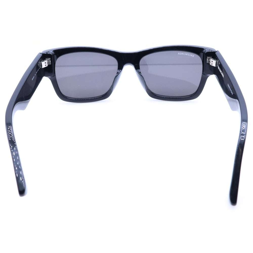 BALENCIAGA(バレンシアガ) テンプルロゴ アジアンフィット スクエアレンズ サングラス 眼鏡 アイウェア ブラック BB0262SA