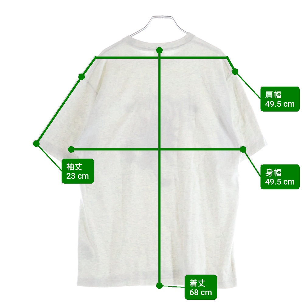 THE BLACK EYE PATCH(ブラックアイパッチ) 22SS CHILDREN AT PLAY TEE 飛び出し注意 プリント クルーネック 半袖シャツ グレー