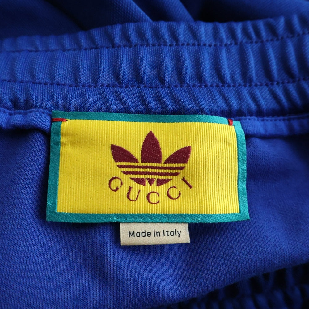 GUCCI(グッチ) ×adidas 22SS blue white logo web 3stripe trim track sweat pants 3ストライプ トラックパンツ ブルー 691785 XJEK2