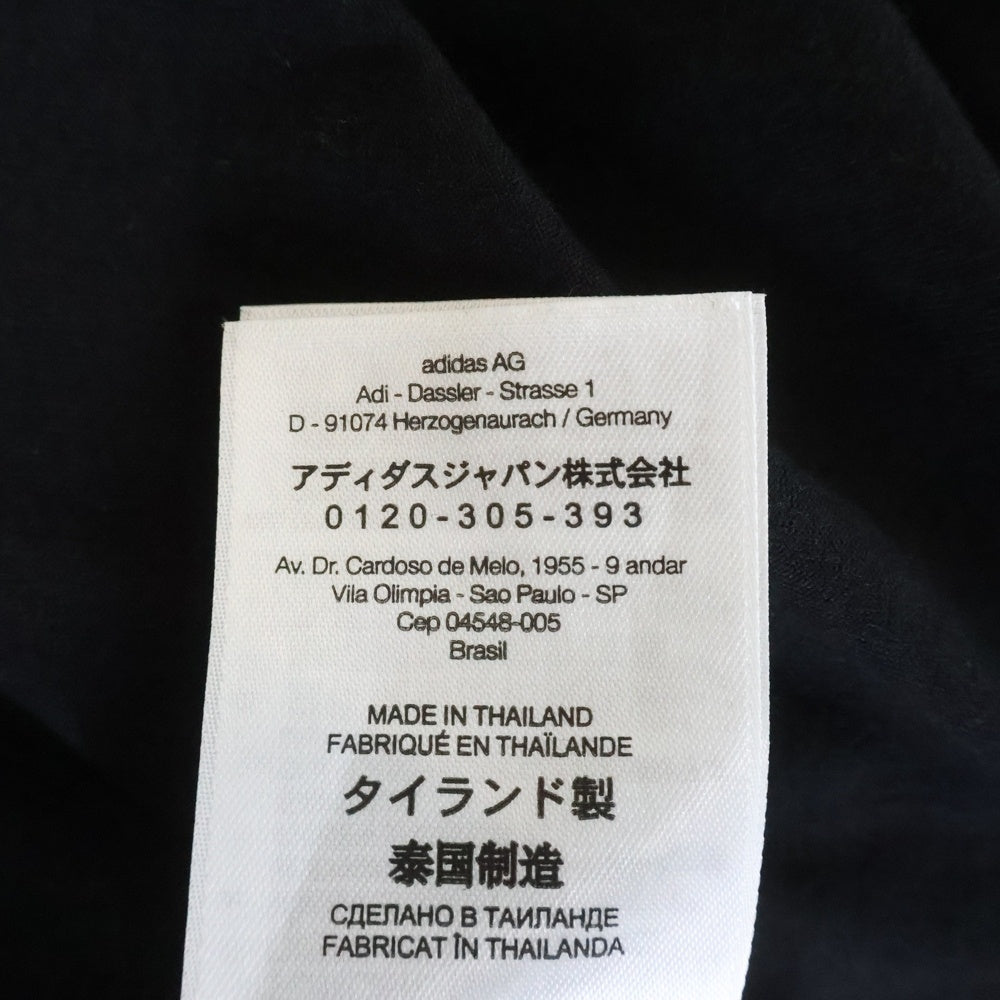 Y-3(ワイスリー) M3 STP S/S Tee バック 3ストライプ ラバーロゴ クルーネック 半袖Tシャツ カットソー ブラック H16334