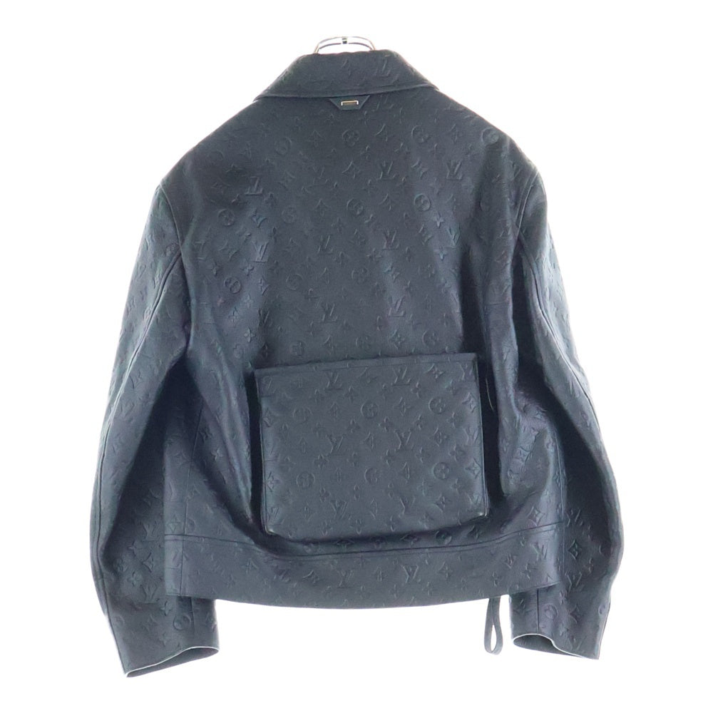 LOUIS VUITTON(ルイヴィトン) 23SS モノグラム エンボス ユーティリティ レザージャケット ブラック HIL46EQXS