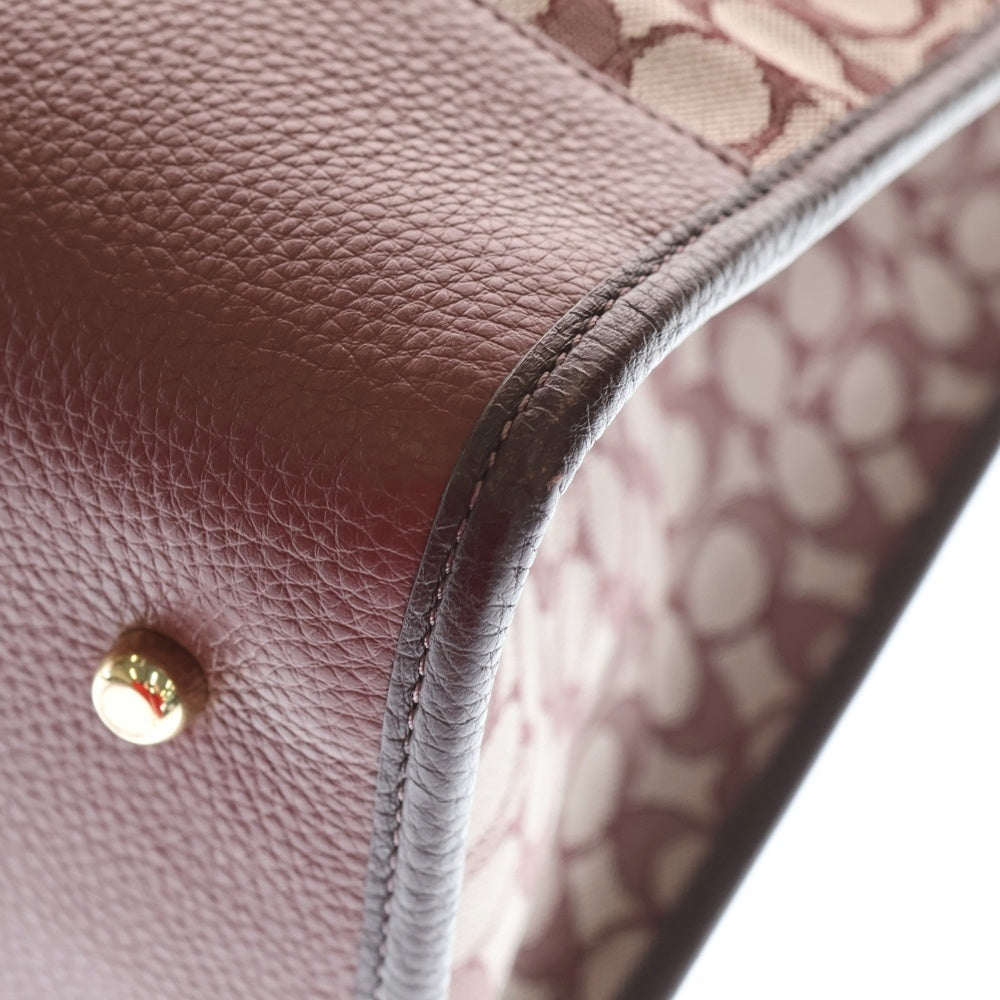 COACH(コーチ) デンプシー トート 40 シグネチャー ジャカード ウィズ ストライプ アンド コーチ パッチ レッド F2266-C8418 レディース