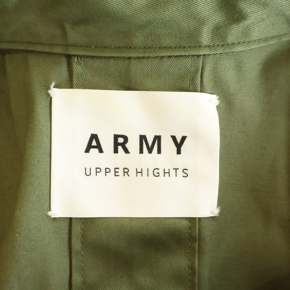 NO BRAND(ノーブランド) UPPER HIGHTS 【アッパーハイツ】 18SS ARMY Oversize Jacket 363A711 アーミー オーバーサイズカバーオール ミリタリージャケット カーキ レディース