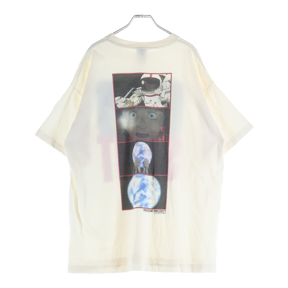 SAINT MICHAEL(セントマイケル) 24SS ×FREEDOMFD SS TEE SM-YS8-0000-C20 フリーダム フロントアニメプリント クルーネック半袖Tシャツカットソー ホワイト