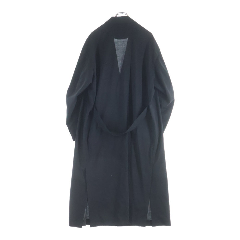 HYKE(ハイク) WOOL COAT ウール ポリエステル混 ロングコート ブラック