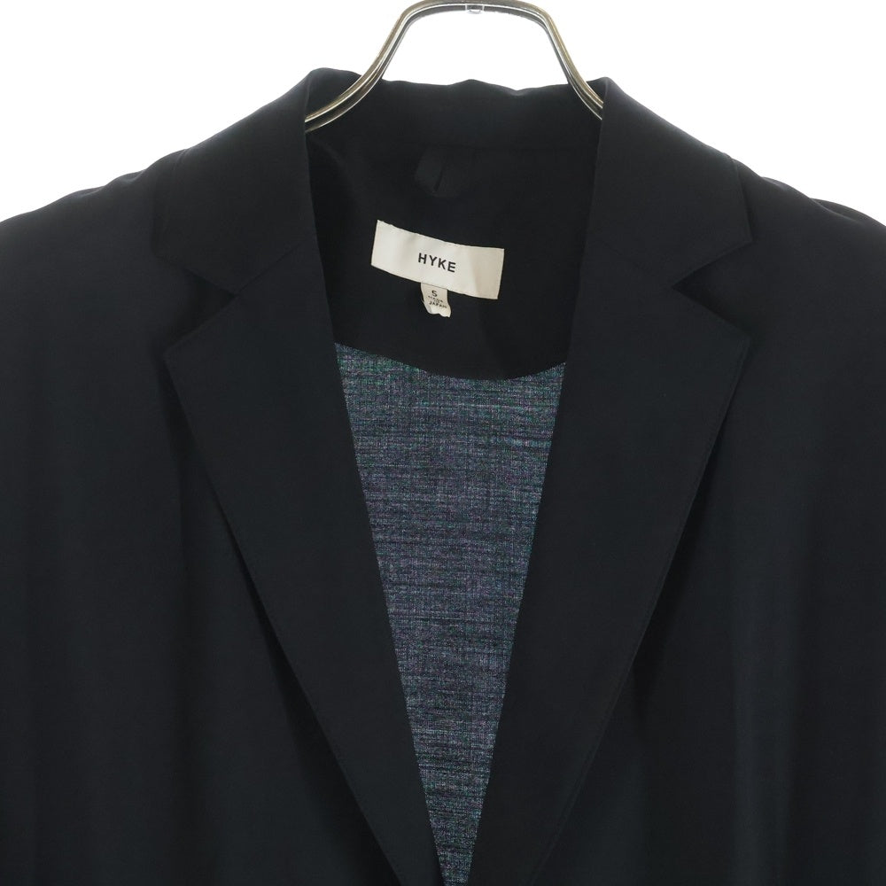 HYKE(ハイク) WOOL COAT ウール ポリエステル混 ロングコート ブラック