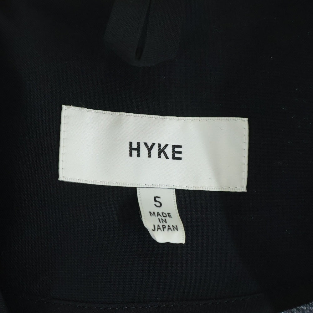 HYKE(ハイク) WOOL COAT ウール ポリエステル混 ロングコート ブラック