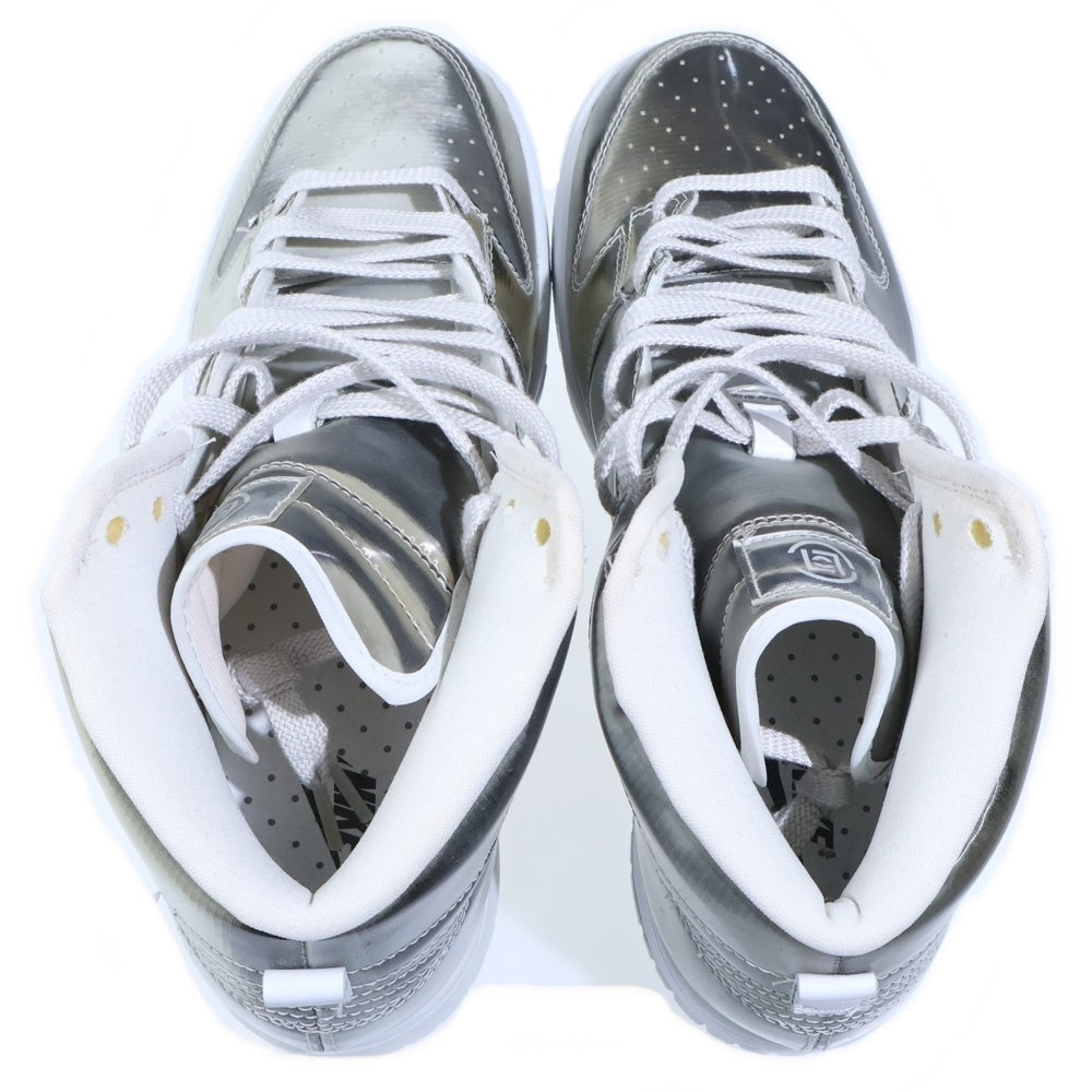 NIKE(ナイキ) ×CLOT Dunk High Silver DH4444-900 ×クロット ダンクハイ シルバー ハイカットスニーカー US9.5/27.5cm