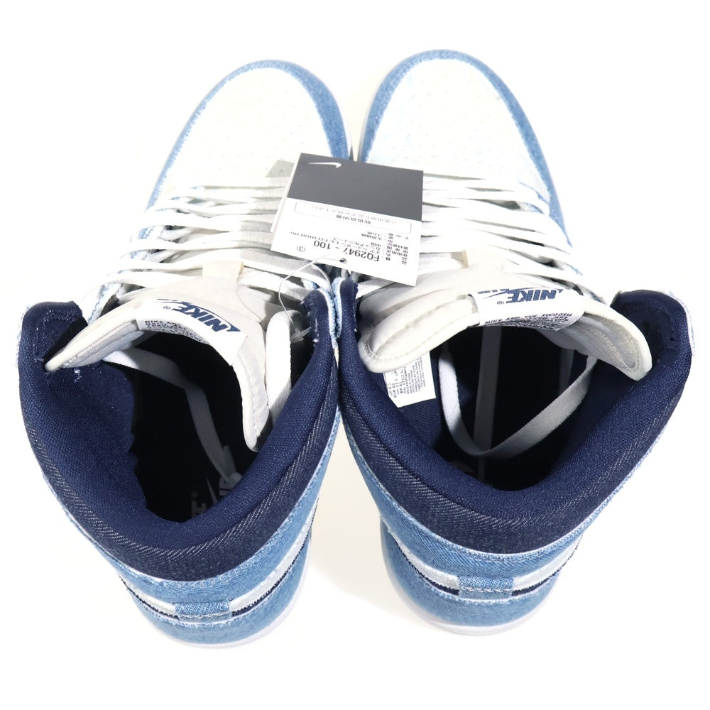 NIKE(ナイキ) AIR JORDAN1 RETRO HIGH OG FQ2947-100 エアジョーダン1 デニム ハイカットスニーカー インディゴ US9.5/27.5cm