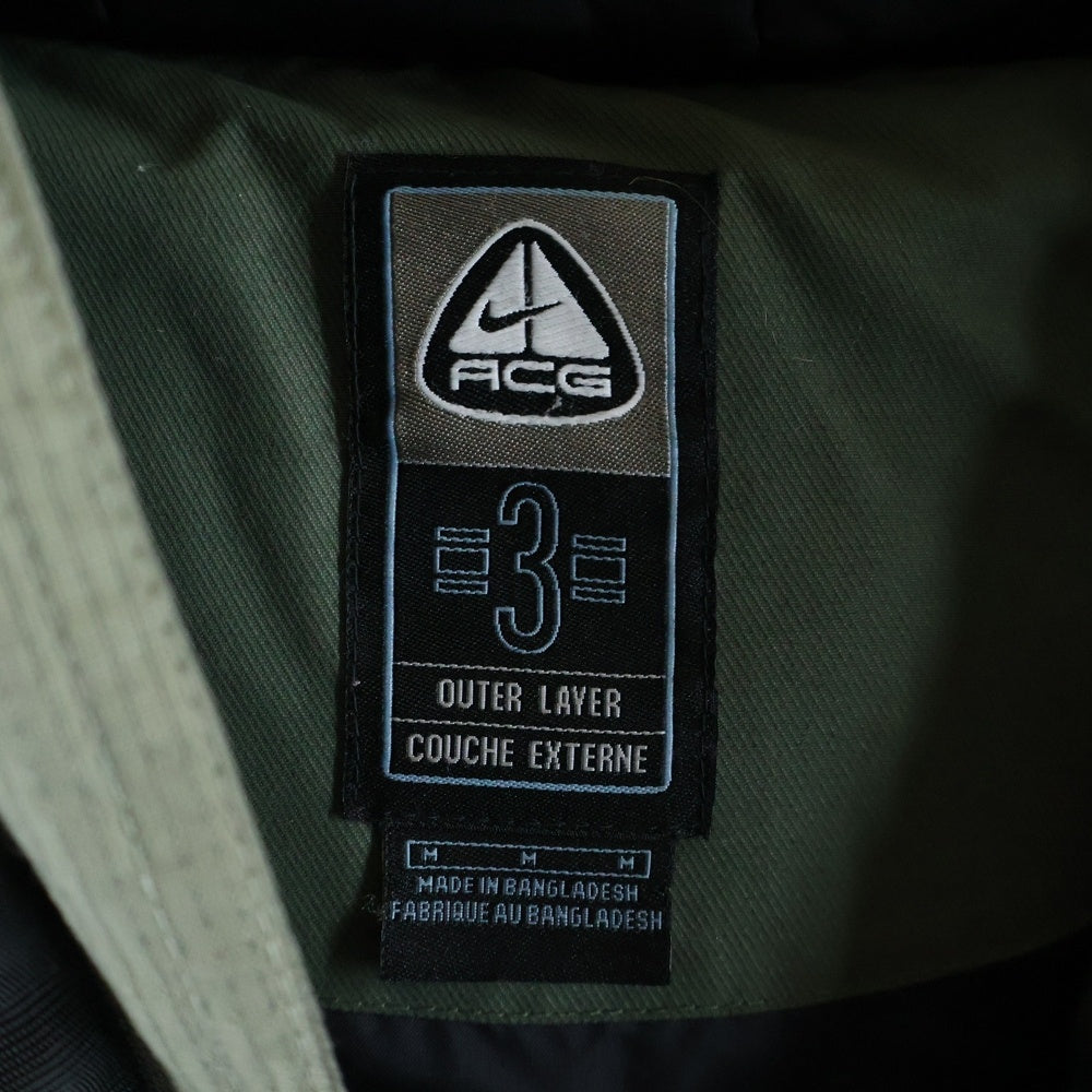 NIKE ACG(ナイキエーシージー) 00S N-3Bダウンパーカ マルチポケット フードファー付きダウンジャケット カーキ F1-YNG