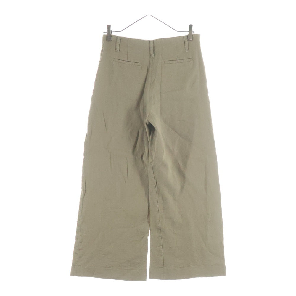 Acne Studios(アクネ ストゥディオズ) 24SS Wool Wide Pants FN-WN-TROU001201 ウールワイドパンツ スラックス カーキ レディース