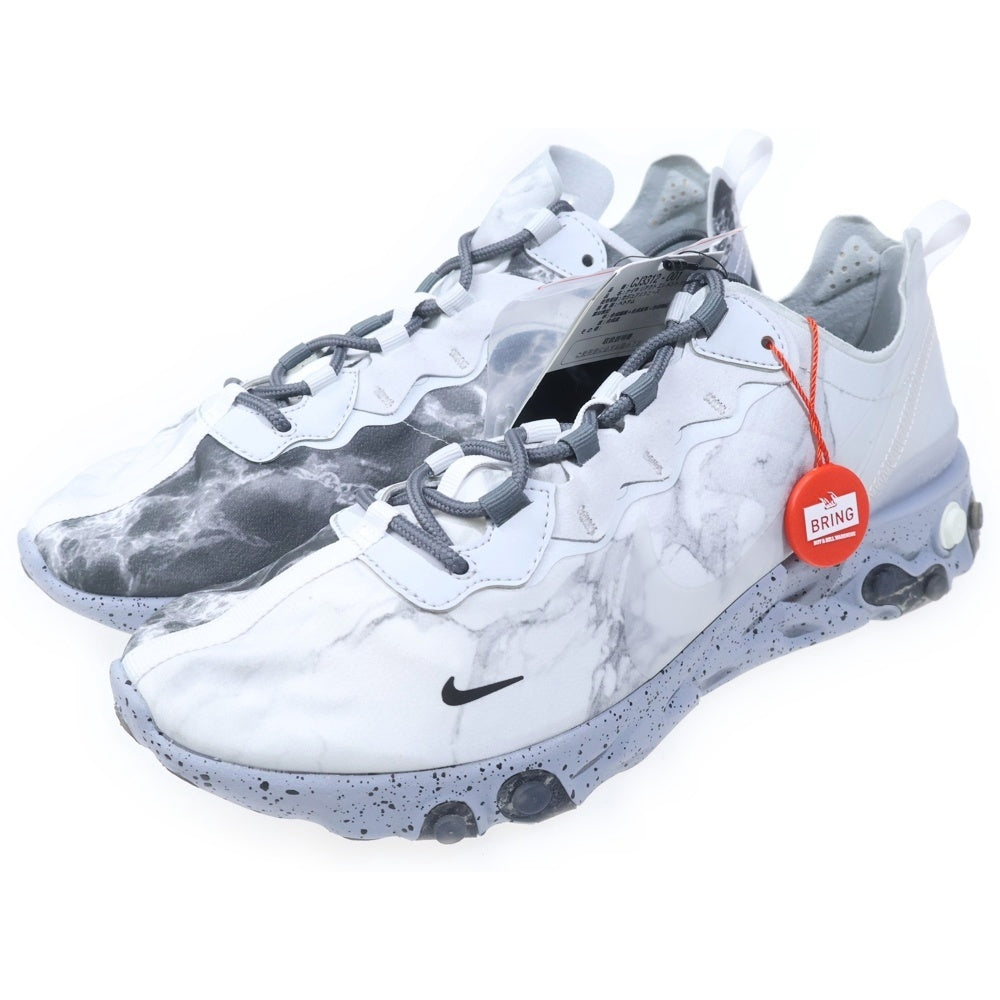 NIKE(ナイキ) ×KENDRICK LAMA REACT ELEMENT 55 CJ3312-001 リアクト エレメント55 ローカットスニーカー ホワイト US9.5/27.5cm