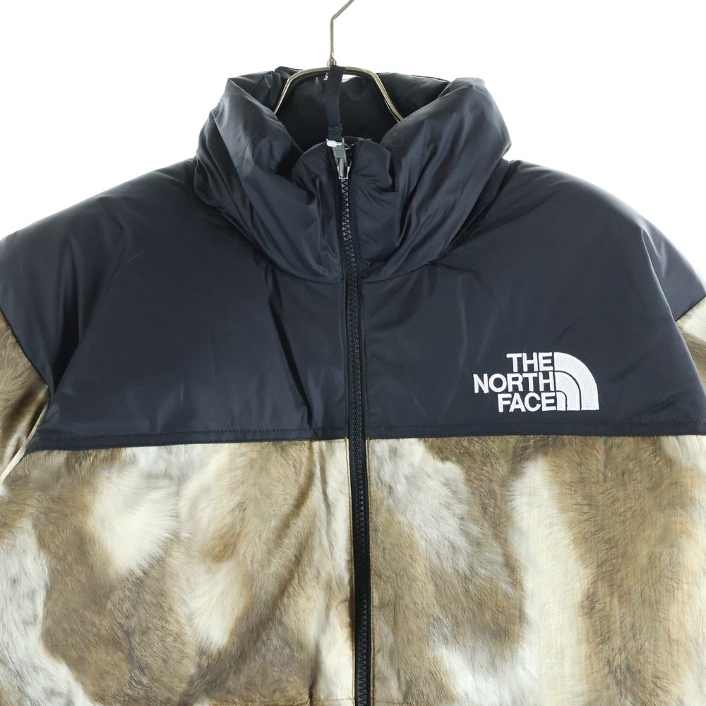 SUPREME(シュプリーム) 13AW ×THE NORTH FACE Fur Print Nuptse Jacket ザノースフェイス ファープリント ヌプシ ダウンジャケット ブラウン ND01340
