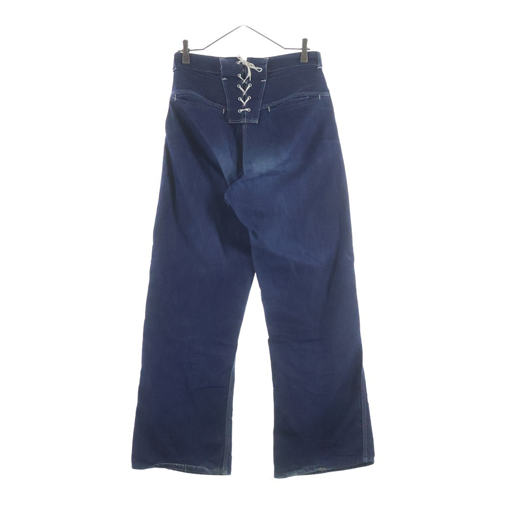 VINTAGE(ヴィンテージ) 40S-50S N&W DENIM PANTS ノーフォーク&ウェスタン バッグレースアップデザイン デニムパンツ インディゴ