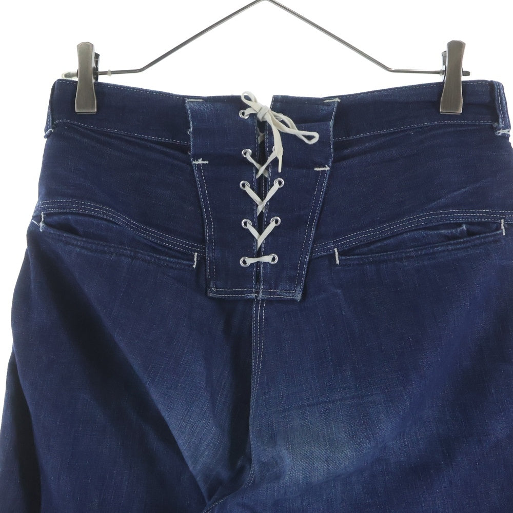 VINTAGE(ヴィンテージ) 40S-50S N&W DENIM PANTS ノーフォーク&ウェスタン バッグレースアップデザイン デニムパンツ インディゴ
