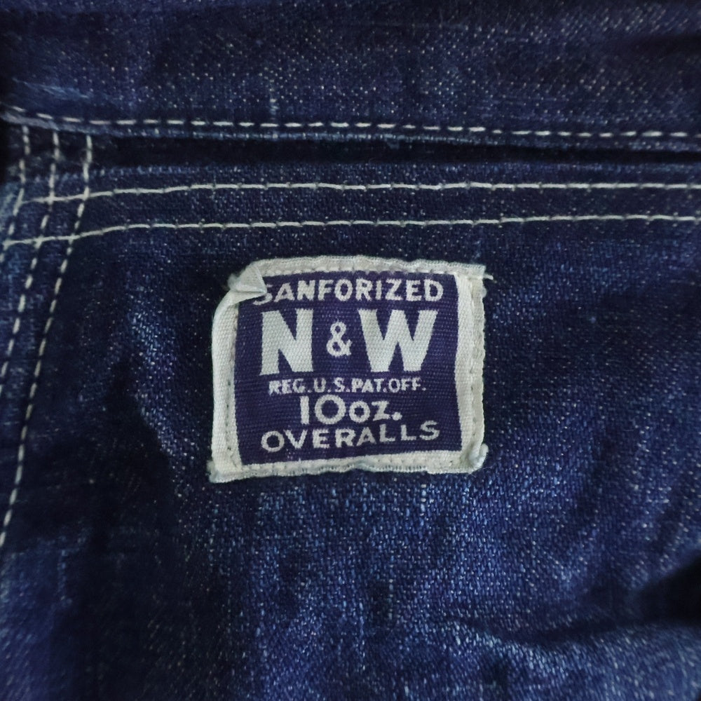 VINTAGE(ヴィンテージ) 40S-50S N&W DENIM PANTS ノーフォーク&ウェスタン バッグレースアップデザイン デニムパンツ インディゴ