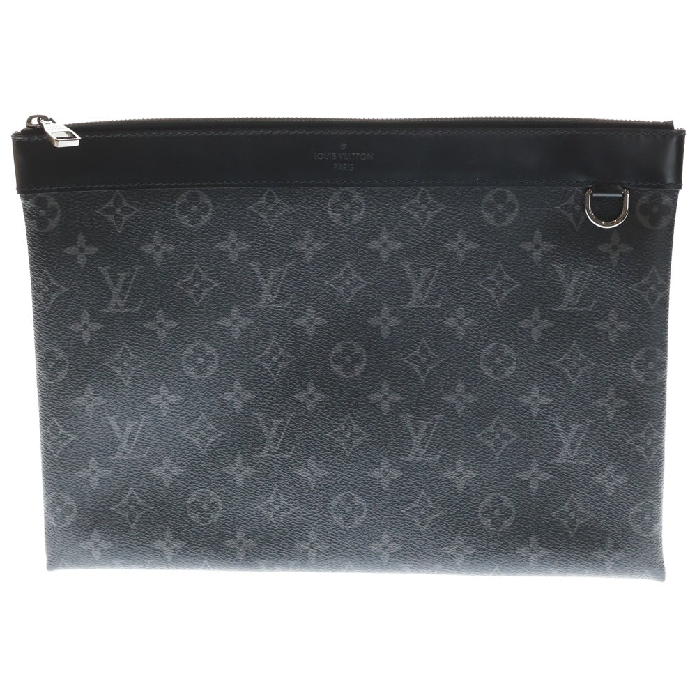 LOUIS VUITTON(ルイヴィトン) モノグラムエクリプス ポシェットアポロ クラッチバッグ セカンドバッグ シルバー金具 ケース ポーチ ブラック PVCレザー M62291