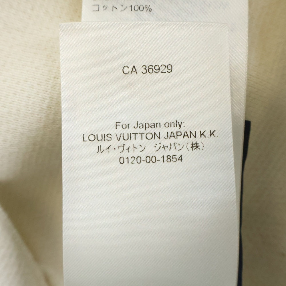 LOUIS VUITTON(ルイヴィトン) 24AW ロゴ刺繍 コットンニット ジップアップ ジャケット ブルゾン ホワイト/ネイビー RM242MM Z34 HRN12W