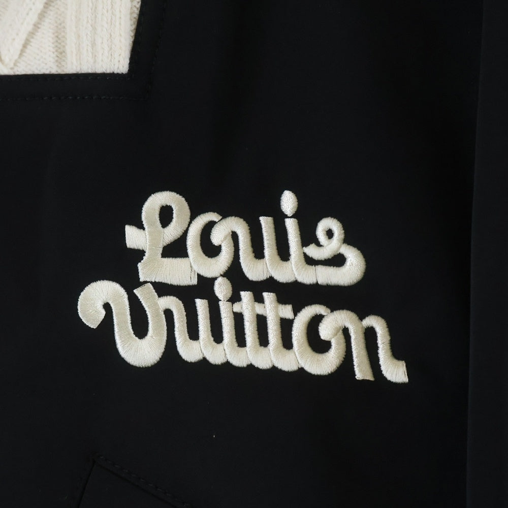 LOUIS VUITTON(ルイヴィトン) 24AW エンブロイダード ロゴ テクニカルジャケット ブルゾン ブラック/ホワイト RM242MM JMP HRB03W