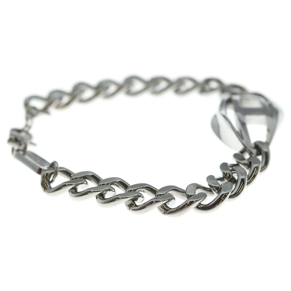 DIESEL(ディーゼル) Dロゴ ステンレスチェーンブレスレット シルバー DX1413