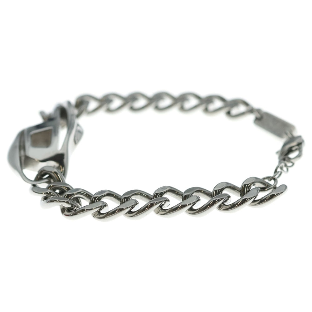 DIESEL(ディーゼル) Dロゴ ステンレスチェーンブレスレット シルバー DX1413